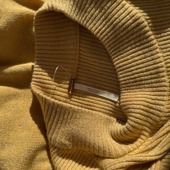 Free People Long Sleeve stretchy Dress in Gold metallic - Picture 5 of 6